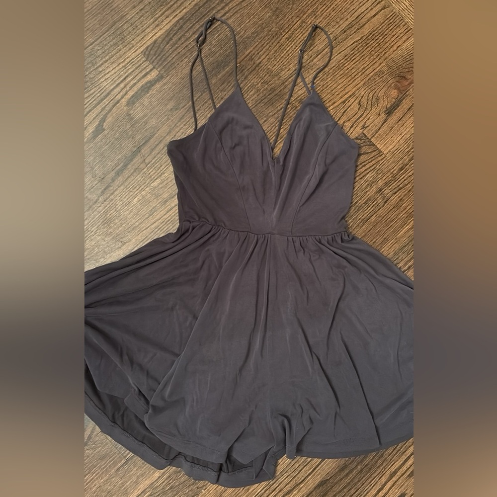 Silence + Noise Strapless Black romper Urban Outfitters small